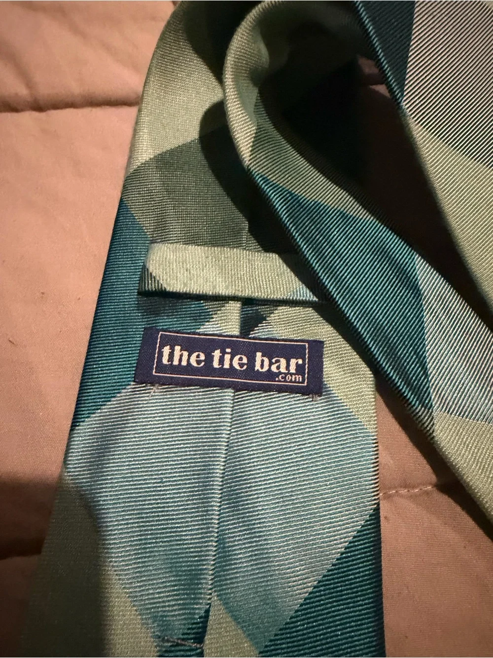 The Tie Bar Teal & Aqua Plaid Silk Tie